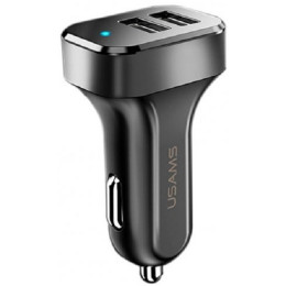 Автомобільний зарядний пристрій Usams C13 King-Tu 2USB 2.1A + cable Type-C Black