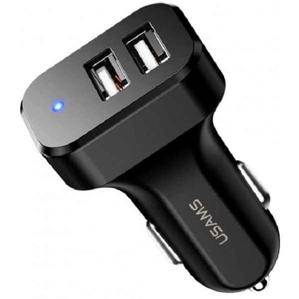 Автомобільний зарядний пристрій Usams C13 King-Tu 2USB 2.1A + cable Micro Black
