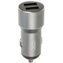 Автомобильное зарядное устройство XO CC30 Metal 2USB 12W 2.4A Gray