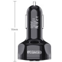 Автомобільний зарядний пристрій Fonken 3USB Quick Charge 3.0 2.1A Black