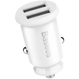 Автомобільний зарядний пристрій Baseus Grain Car 2USB 3.1A White (CCALL-ML02)