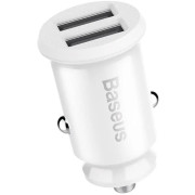 Автомобільний зарядний пристрій Baseus Grain Car 2USB 3.1A White (CCALL-ML02)