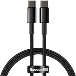 Кабель Baseus Tungsten Gold Fast Charging Type-C to Type-C 100W 1m Black (CATWJ-01)