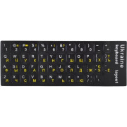 Наклейка для клавіатури Ukraine Keyboard Stickers Black/Yellow