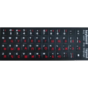 Наклейка для клавиатуры Keyboard Stickers Black/Red