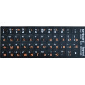 Наклейка для клавіатури Keyboard Stickers Black/Orange