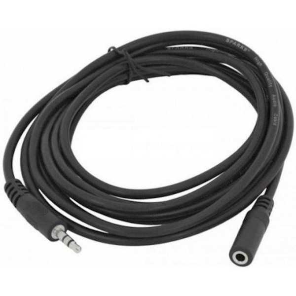 Аудіо-кабель Atcom mini-jack 3.5мм(M)-mini-jack 3.5мм(F) 1,8м, Black (16847)