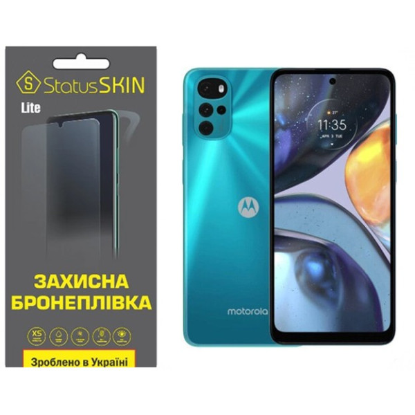 Полиуретановая пленка StatusSKIN Lite на экран Motorola G22 Глянцевая