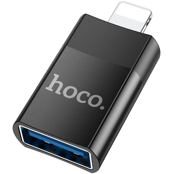 Адаптер Hoco UA17 Lightning to USB Black