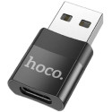Адаптер Hoco UA17 USB to Type-C Black