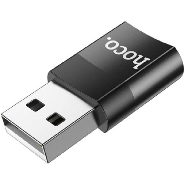 Адаптер Hoco UA17 USB to Type-C Black