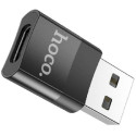Адаптер Hoco UA17 USB to Type-C Black