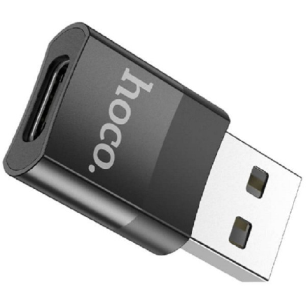 Адаптер Hoco UA17 USB to Type-C Black