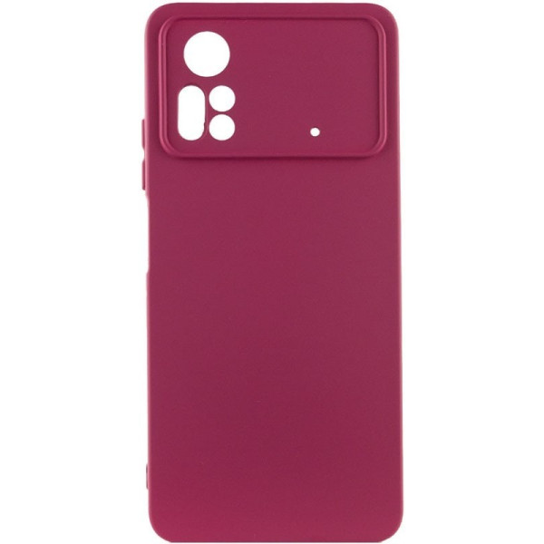 Чехол Silicone Cover Lakshmi Full Camera для Xiaomi Poco X4 Pro 5G Marsala