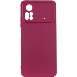 Чехол Silicone Cover Lakshmi Full Camera для Xiaomi Poco X4 Pro 5G Marsala