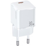 Сетевое зарядное устройство Usams T45 Super Si Mini USB-C PD&QC3.0 30W 3A White (US-CC148)