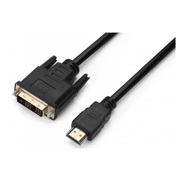 Кабель ProLogix (PR-HDMI-DVI-P-01-30-05m) Premium HDMI-DVI M/M Single Link, 18+1, V1.3, 0.5м