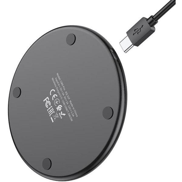 Бездротовий зарядний пристрій Hoco CW6 Pro Easy 15W Black