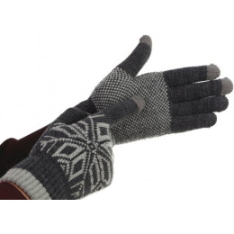Перчатки ArmorStandart Touch Gloves Snowflake с орнаментом Light Grey