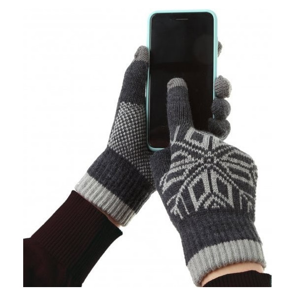 Перчатки ArmorStandart Touch Gloves Snowflake с орнаментом Light Grey