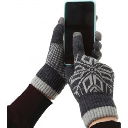 Перчатки ArmorStandart Touch Gloves Snowflake с орнаментом Light Grey