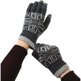 Перчатки ArmorStandart Touch Gloves Snowflake с орнаментом Light Grey