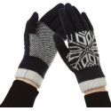 Рукавички ArmorStandart Touch Gloves Snowflake с орнаментом Blue