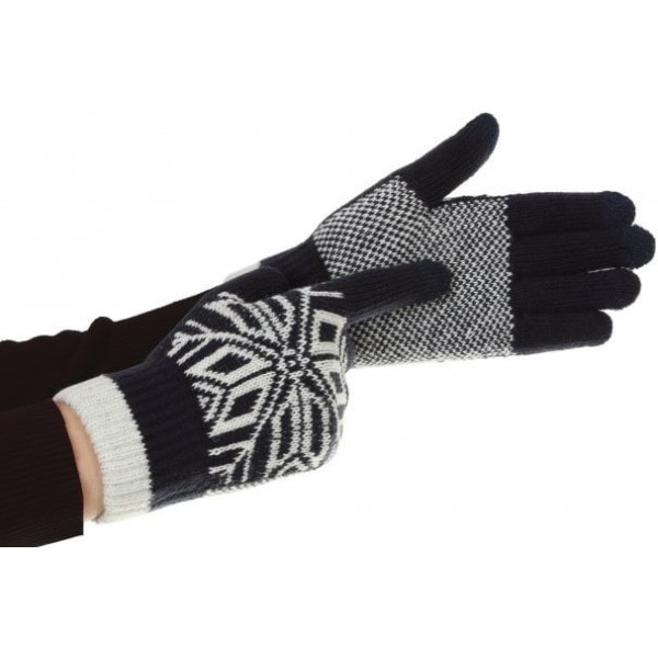 Рукавички ArmorStandart Touch Gloves Snowflake с орнаментом Blue