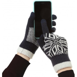 Перчатки ArmorStandart Touch Gloves Snowflake с орнаментом Blue