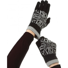 Перчатки ArmorStandart Touch Gloves Snowflake с орнаментом Black