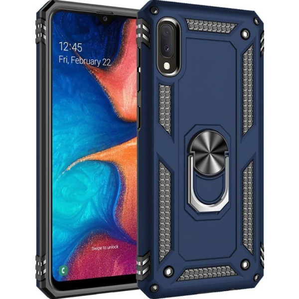 Чехол Getman Serge Ring for Magnet для Samsung A02 A022 Dark Blue