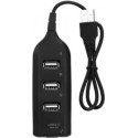 USB HUB Voltronic DNS-HUB4-OB, 4хUSB2.0, Black (DNS-HUB4-OB/19156)