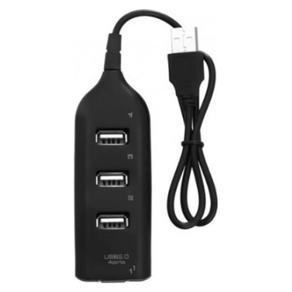 USB HUB Voltronic DNS-HUB4-OB, 4хUSB2.0, Black (DNS-HUB4-OB/19156)
