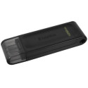 Флеш память Kingston DataTraveler 70 128GB Type-C Black (DT70/128GB)