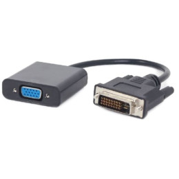 Адаптер Cablexpert DVI-D-VGA, 0.2 м, черный (A-DVID-VGAF-01)