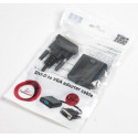 Адаптер Cablexpert DVI-D-VGA, 0.2 м, чорний (A-DVID-VGAF-01)