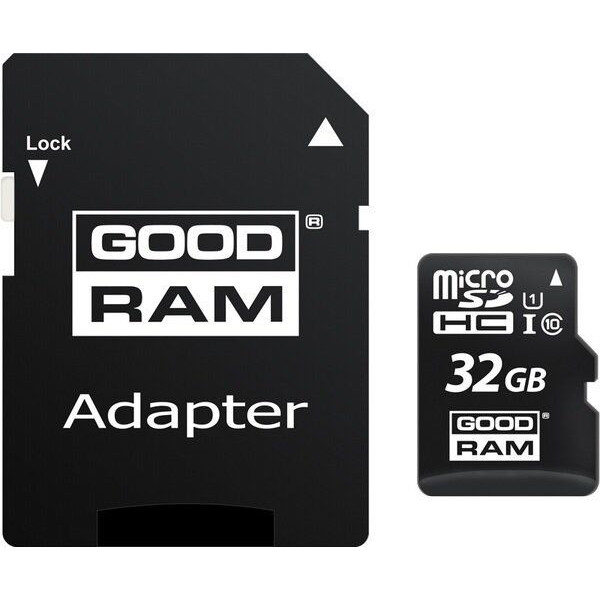 Карта пам'яті Goodram microSDХC 32GB UHS-I Сlass 10 + SD-adapter (M1AA-0320R12)