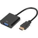 Адаптер Atcom HDMI to VGA (M/F) 0.1 м Black (9220)