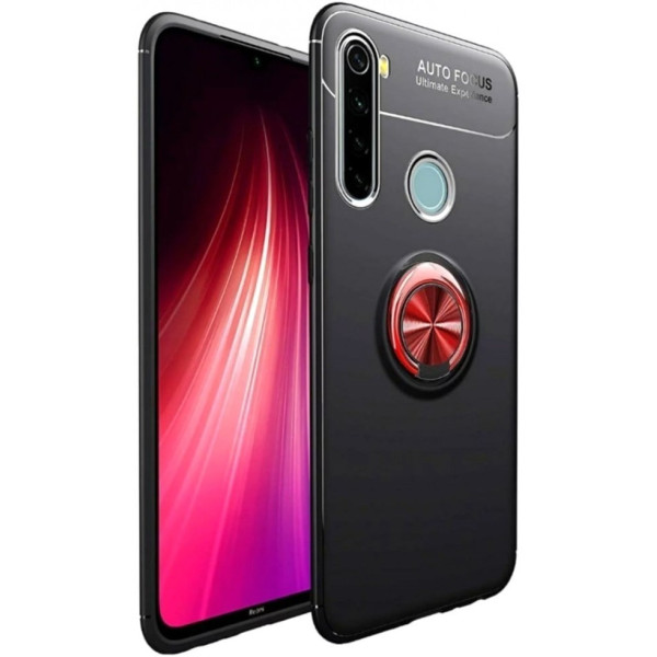 Чехол Deen Color Ring Xiaomi Redmi Note 8 Black/Red