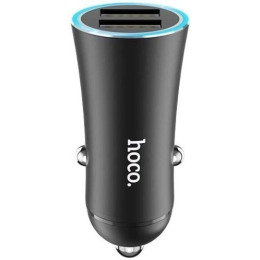 Автомобільний зарядний пристрій Hoco UC204 2USB 2.4A Black