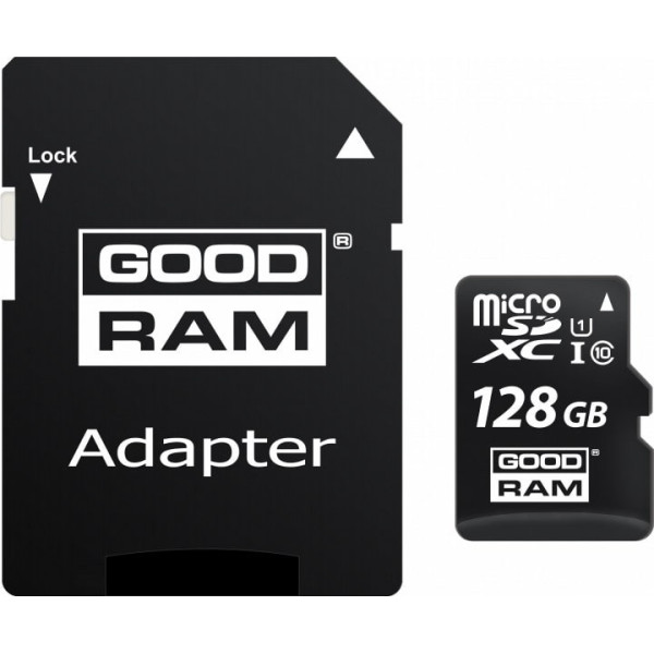 Карта пам'яті Goodram microSDХC 128GB UHS-I Сlass 10 + SD-adapter (M1AA-1280R12)