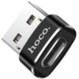 Адаптер Hoco UA6 USB to Type-C Black