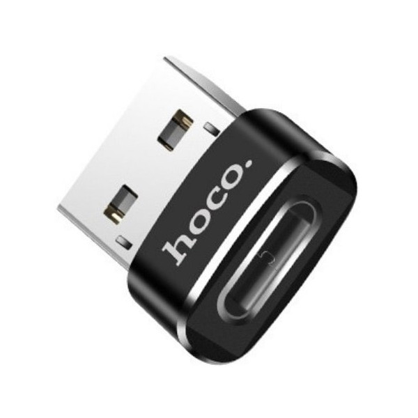 Адаптер Hoco UA6 USB to Type-C Black