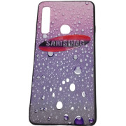 Чохол силіконовий Краплі води для Samsung A9 2018 A920 Pink/Blue