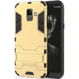Чохол пластиковий з підставкою для Samsung A600 Gold 2