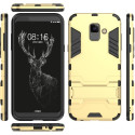 Чехол пластиковый с подставкой для Samsung A600 Gold