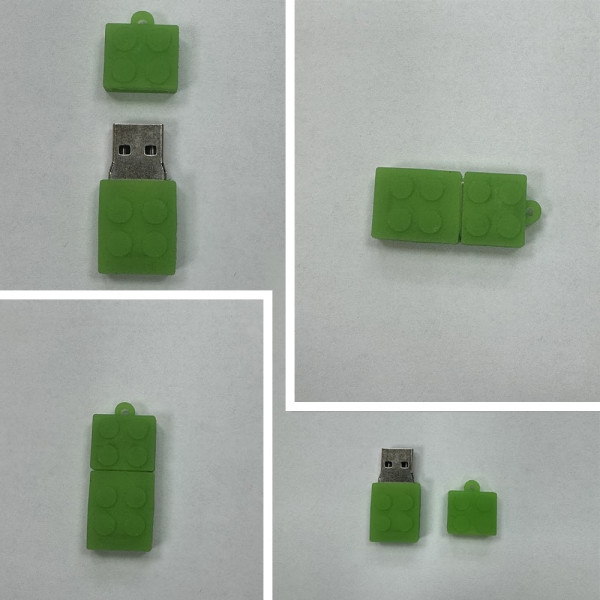 Флеш память Optima OP-408 Lego 32GB USB2.0 Green