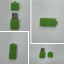 Флеш память Optima OP-408 Lego 32GB USB2.0 Green