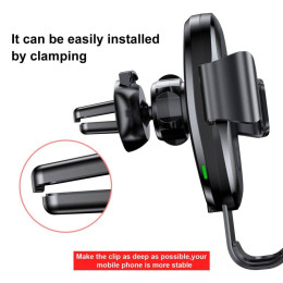 Автомобільний тримач Baseus Wireless Charger Gravity Car Mount Black (WXYL-01)
