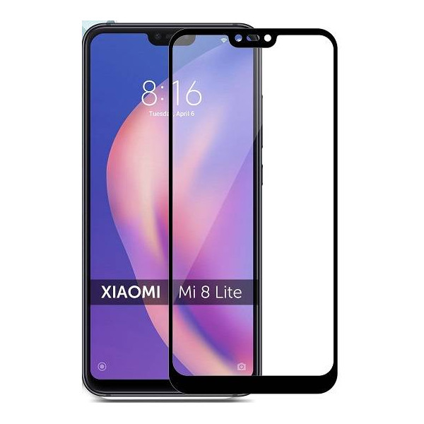 Защитное стекло Xiaomi Mi8 lite Black
